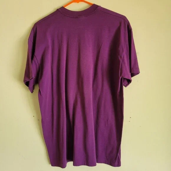 Vintage Minnesota Vikings Single Stitch T-Shirt Size XL Purple Stedman Logo7 USA - Picture 6 of 6